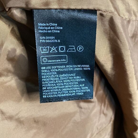 Divided H&M Brown Faux Fur Single Button Jacket Coat - Picture 10 of 11